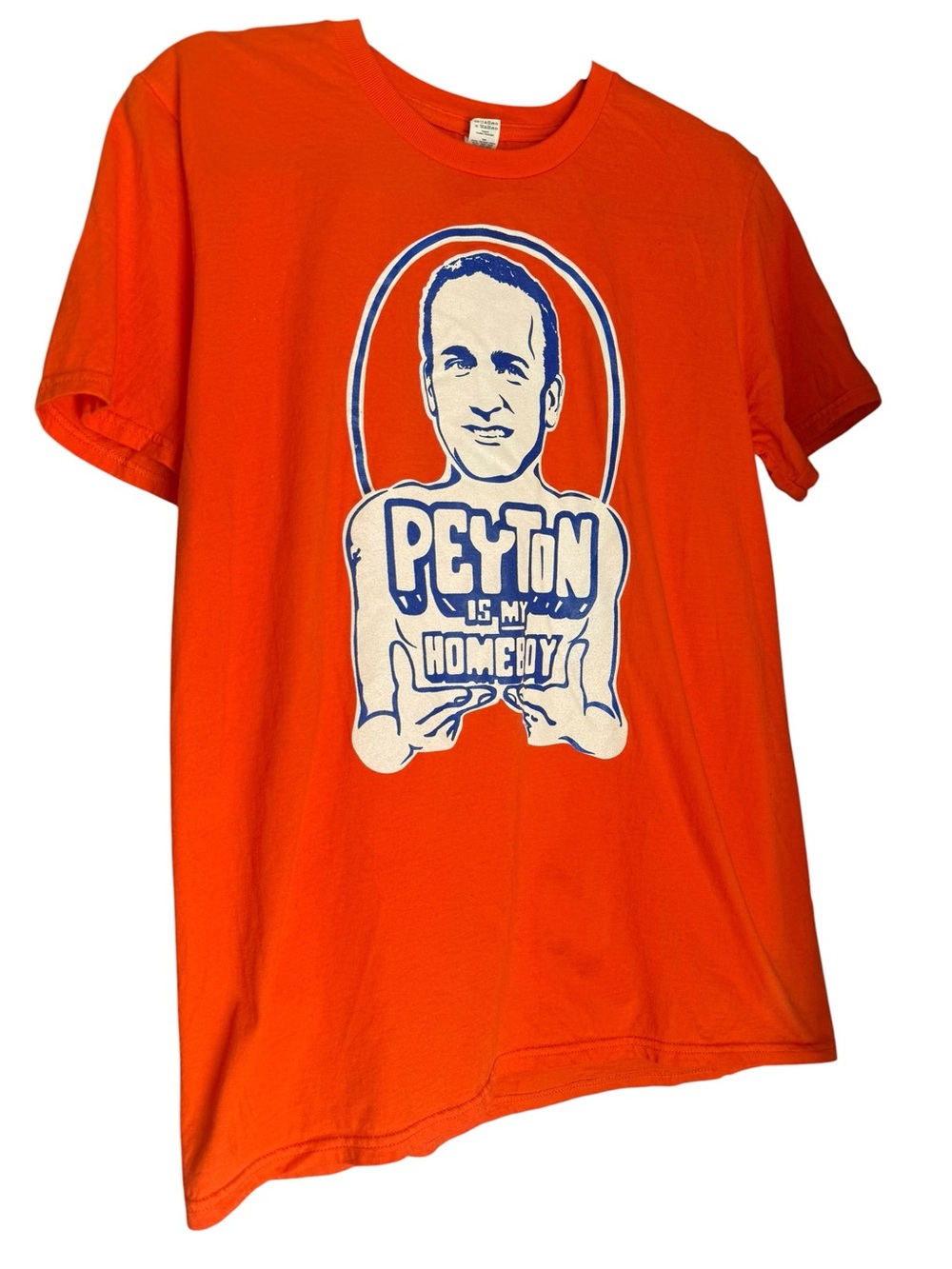 Orange Graphic Short-Sleeve Tee - Peyton Design size medium